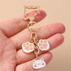 Creative Cats Bag Accessory Animal Print Keychain Metal Keychain Bags Pendant Backpack Decors For Women and Girls