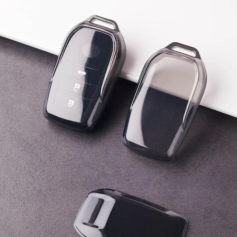 Black Transparent Key Fob Case Cover Car Key Case Modification Accessories For Toyota Rav4 Xa60 -Pre