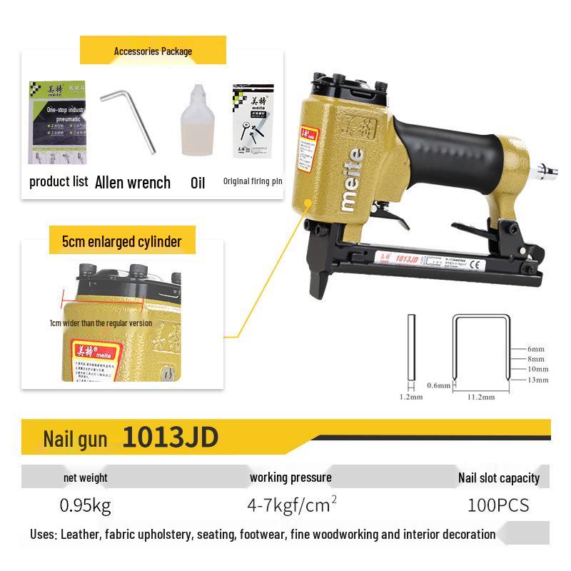 Meite Pneumatic Automatic Brad Nailer for Woodworking and Home Decoration