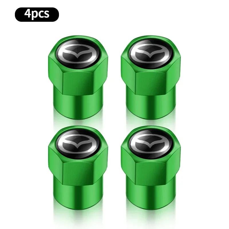 2025 Hot 4pcs Car Badges Wheel Tire Valve Caps Tyre Stem Covers Auto Accessories For Mazda CX5 CX30 CX3 CX7 2 3 Bk 6 Gg Gj 3 6 2