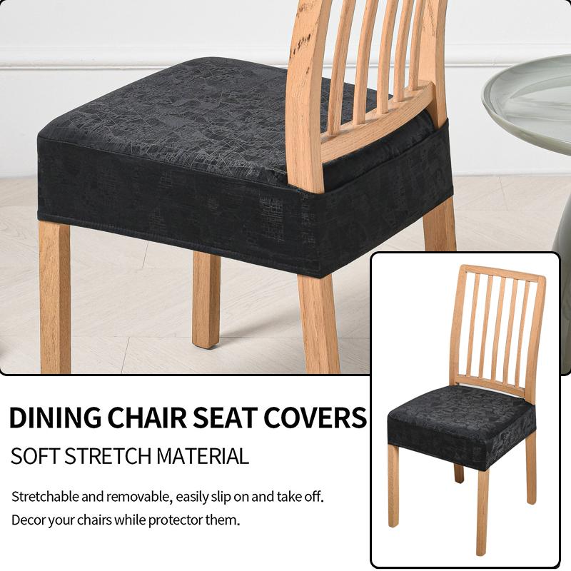 Waterproof Elastic Chair Seat Cushion Covers for Dining Chairs Washable Stretch Seat Protectors for Dining Room Party Banquet