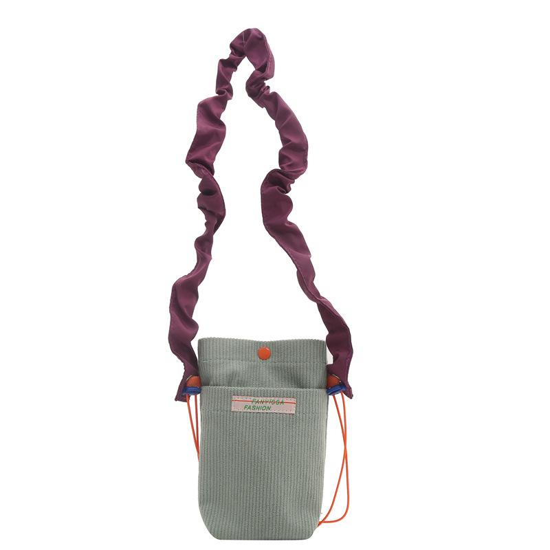 

Сумка Kong Xiaozhen для женщин, нишевая вельветовая сумка-мессенджер для мобильного телефона, контрастного цвета, ретро, мини-сумка через плечо, тренд светло-зеленый