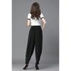 Spring Summer Women Fashion Harem Pants Elastic Band High Waist Loose Wide Leg Loose Casual Solid Harajuku Radish Trousers