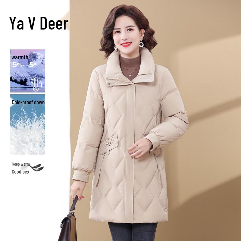 

Женский пуховик средней длины Yalu 3XL