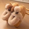 Cotton Slippers Bag Heel Outer Wear Fleece Thickened Indoor Home Non-slip Thick Sole Warm Plush Cotton Shoes