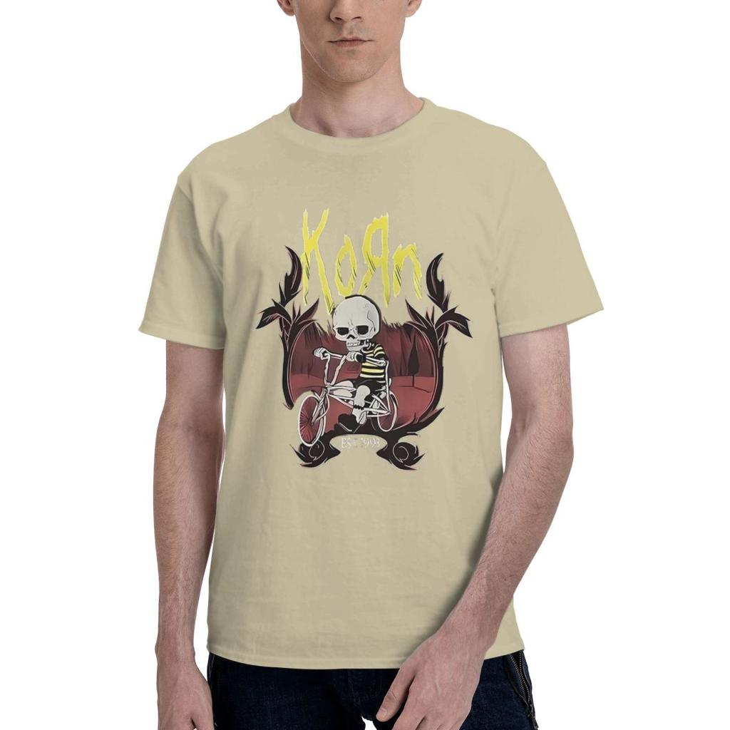 KORN RIDING THE HOOD 100 Cotton Casual Breathable Confortable Cute Designer Clothes Men Men TShirt