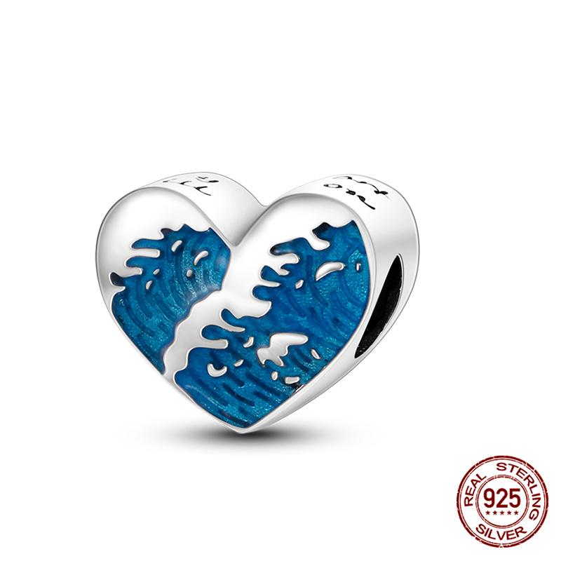 Charm Copper Marine Life Starfish Turtle Charm Bead Fits Women 3Mm Original Bracelet Necklace Diy Fine Jewelry Gift