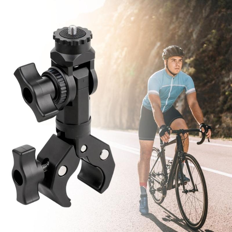 Universal Single Clamp Holder With Full Circles Movement For Action Camera On Motorcycle Bike Bar