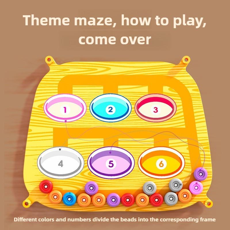 Magnetisk puslespillbrett Penn Flyttbare kuler Montessori Farger Sortering Tallmatching Sensorisk lek Pedagogiske leker for barn