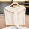 Spring and Autumn Air-conditioned Room Shoulder Small Shawl Knotted Knitted Knitted Sweater Wool Scarf Women