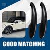 Mini Door Handle Covers: Carbon Fiber Texture, ABS Material, Outer Pull Style.