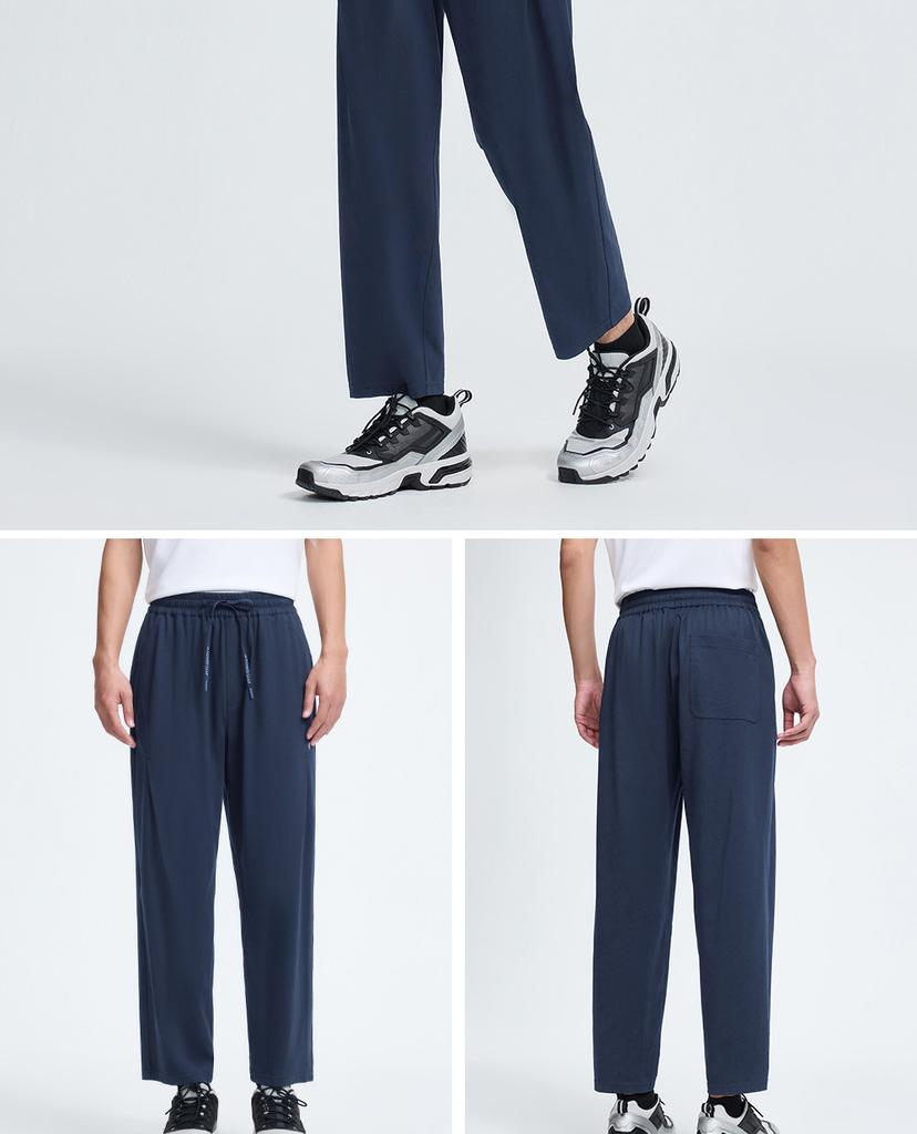 Outdoor pants men's summer thin ice cold pants loose nine quarter straight tube sports cool casual pants men's style