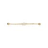 Titanium Earring With Chain And White Zircons - Gold - Tsz-014 1.2/38/3