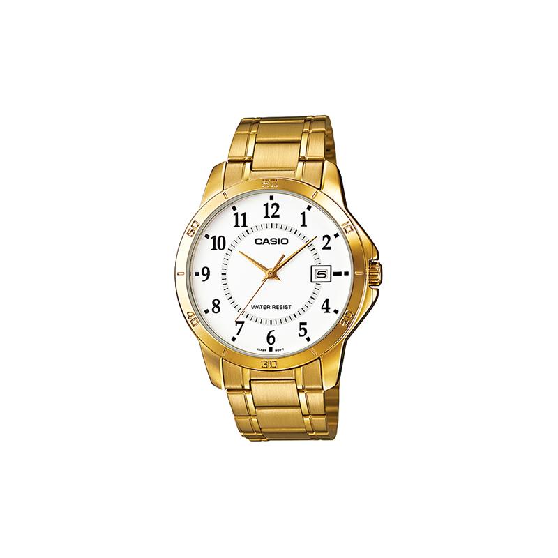 

Casio STANDARD series simple fashion trend business casual classic pointer Roman scale date display waterproof quartz movement Japanese MTP-V004G-7B белый