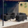 Day and Night - Day and Night Garden Furniture 9 Pieces with Anthracite Pine Wood Cushions