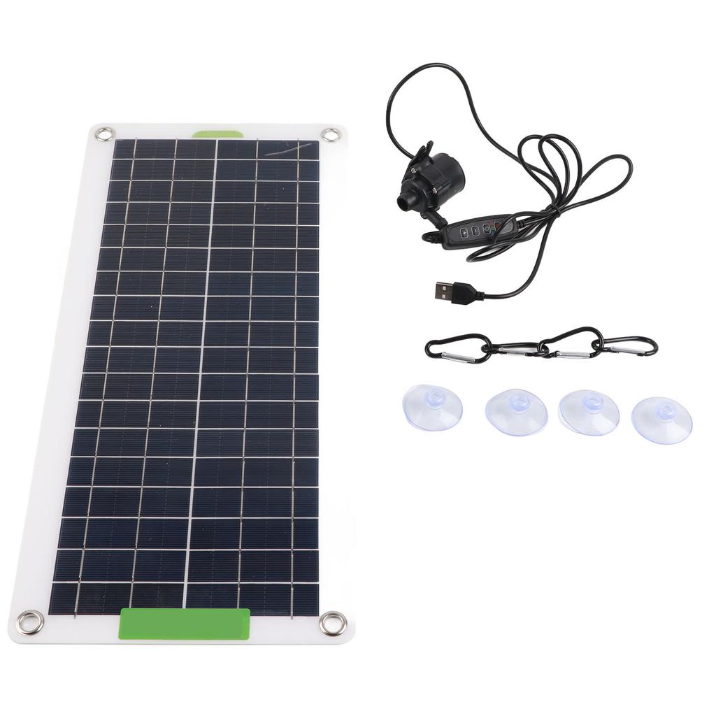 Solar Water Pump Kit Adjustable Efficient Fountain Pump with 30W Solar Panel for Fish Tank Small