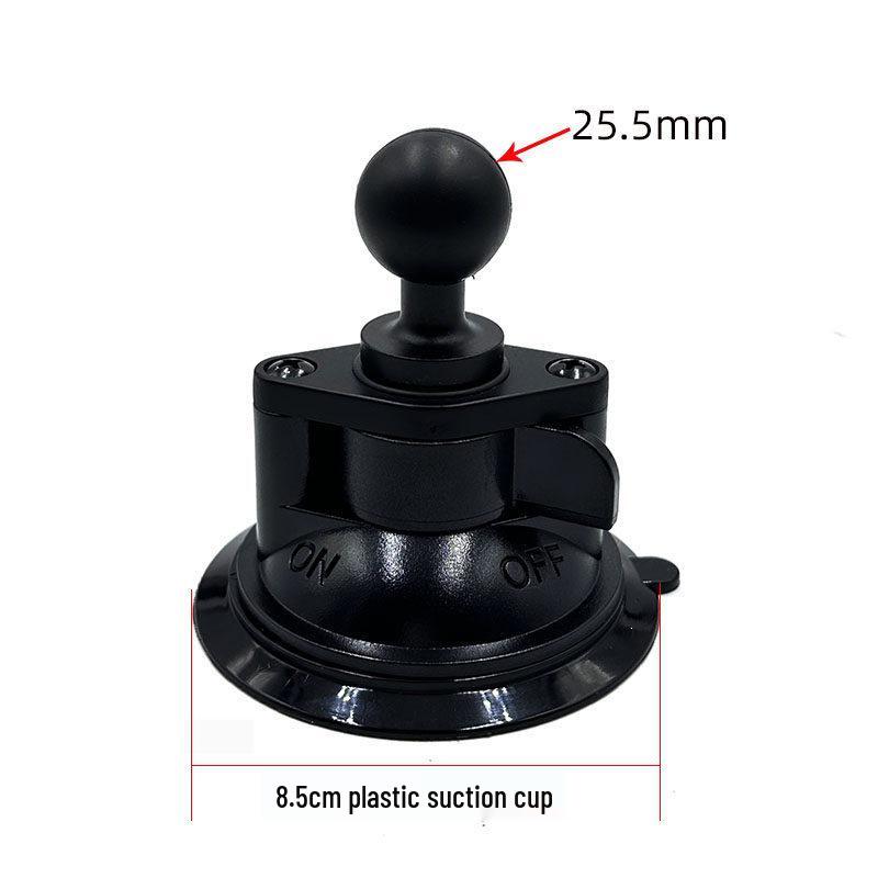 17mm Ball Head Magnetic Phone Holder with Aluminum Rod and Suction Cup Mount for Car