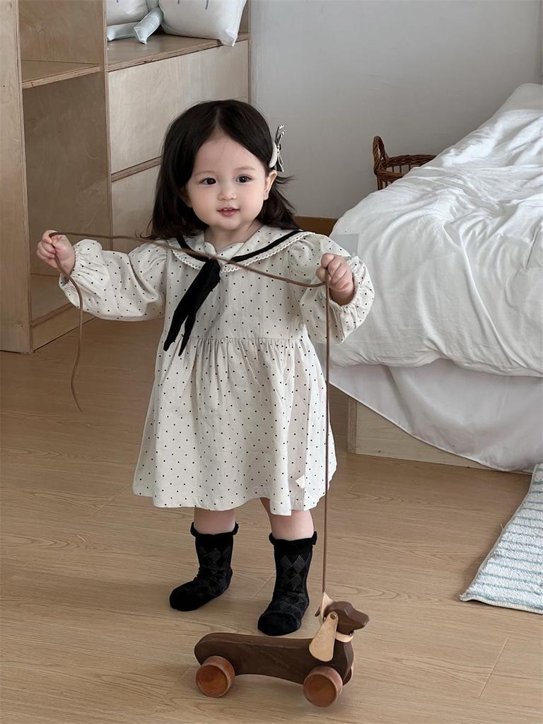 Korean Style Lace Romper Dress for Girls - Autumn Strawberry Princess Dress