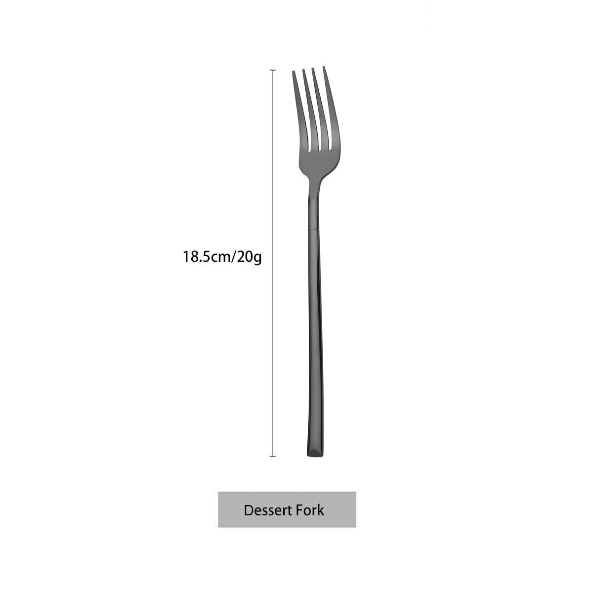 

1 шт., десертная вилка, набор столовой посуды, обеденная вилка из нержавеющей стали, столовые приборы, посуда, кухонное серебро, столовые приборы высокого качества чёрный