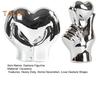 1/2Pcs Love Heart Gesture Figurine Holding Heart Hand Ceramic Statue Sculpture Home Office Wedding Party Desktop Decoration Ornament
