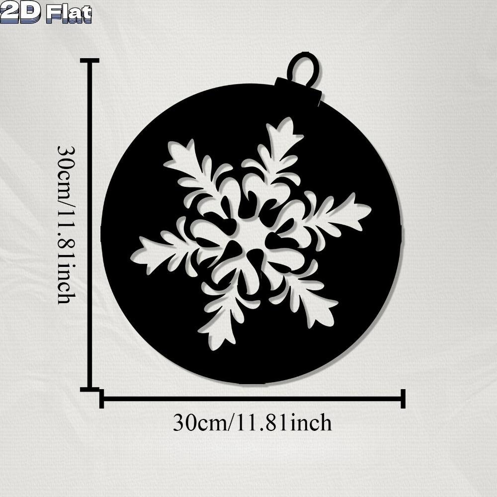 Iron Snowflake Wall Sculpture Halloween Wedding Christmas Decor Modern Indoor Outdoor Metal Art