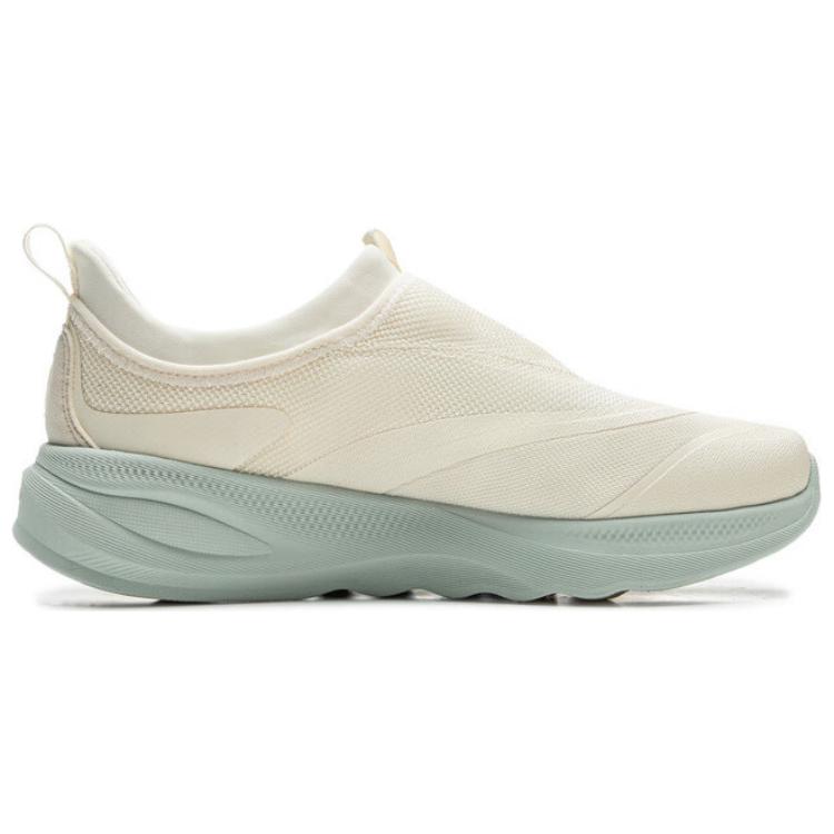New LiNing SOFT GO 2 Cushioned Slip-Resistant Breathable Lightweight Low-Top Casual Shoes Women's Ecru AGLV006-10
