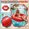 Inflatable Red Lips Pool Float, Fun Swim Ring For Pool Party, Beach & Summer Water Activities