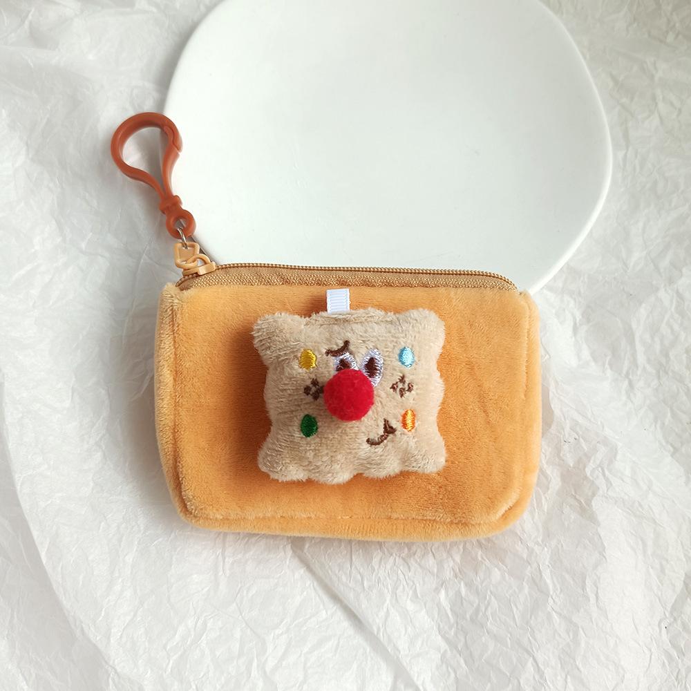 Creative Purse Cartoon Frog Animal Cute Zipper Plush Three-dimensional Coin Purse Pouch Purse Earphone Wallet Key Bag