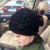 Hand-Knitted Wool Hairband Hat: Warm, Wide-Brimmed, Autumn & Winter Ear Protection, Floral Korean-Style Accessory