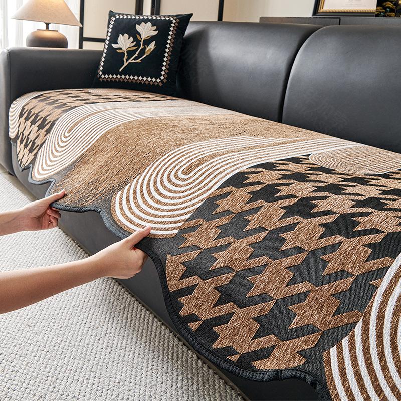 Special-Shaped Sofa Cushion Irregular New High-End Sofa Cover Four-Season Universal Fixed Non-Slip Seat Cushion