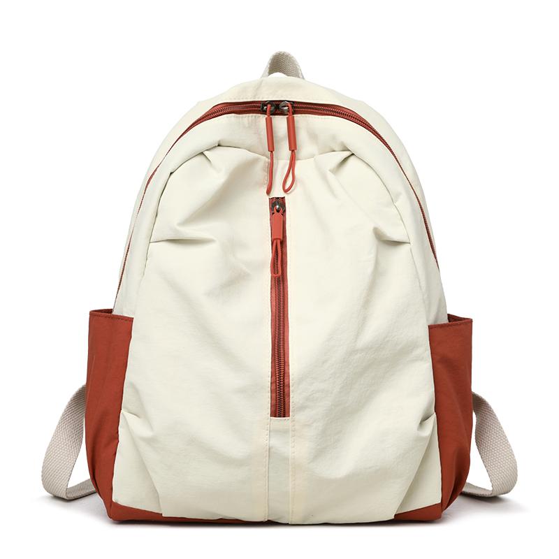 Contrast Color Backpack Women's Outdoor Lightweight Travel Backpack Large Capacity Student Schoolbag