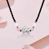 Lucky Pixiu Gold-Swallowing Beast Braided Rope Necklace Light luxury niche new minimalist style jewelry couple's necklace