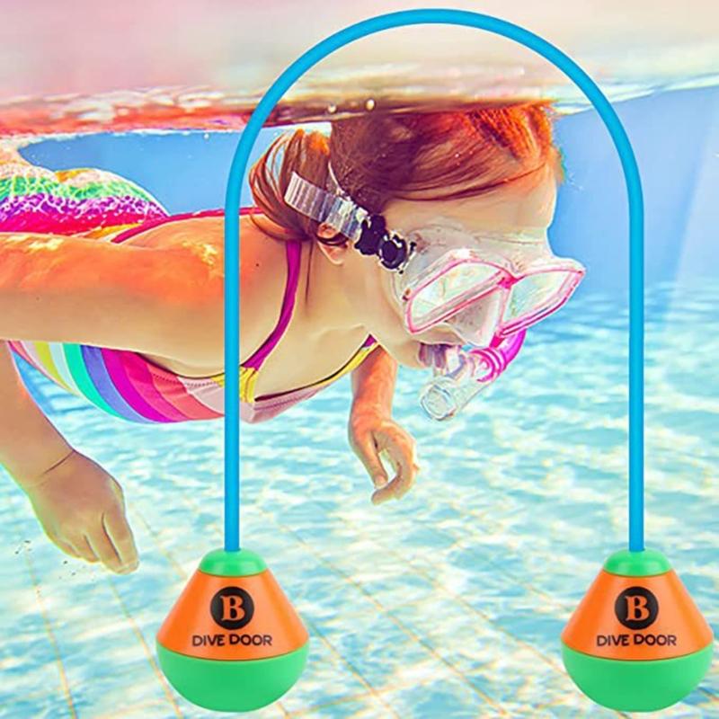2 Stück Tauchringe für durch die Tür Schwimm-Durchgangstür Schwimmbad Unterwasserspielzeug