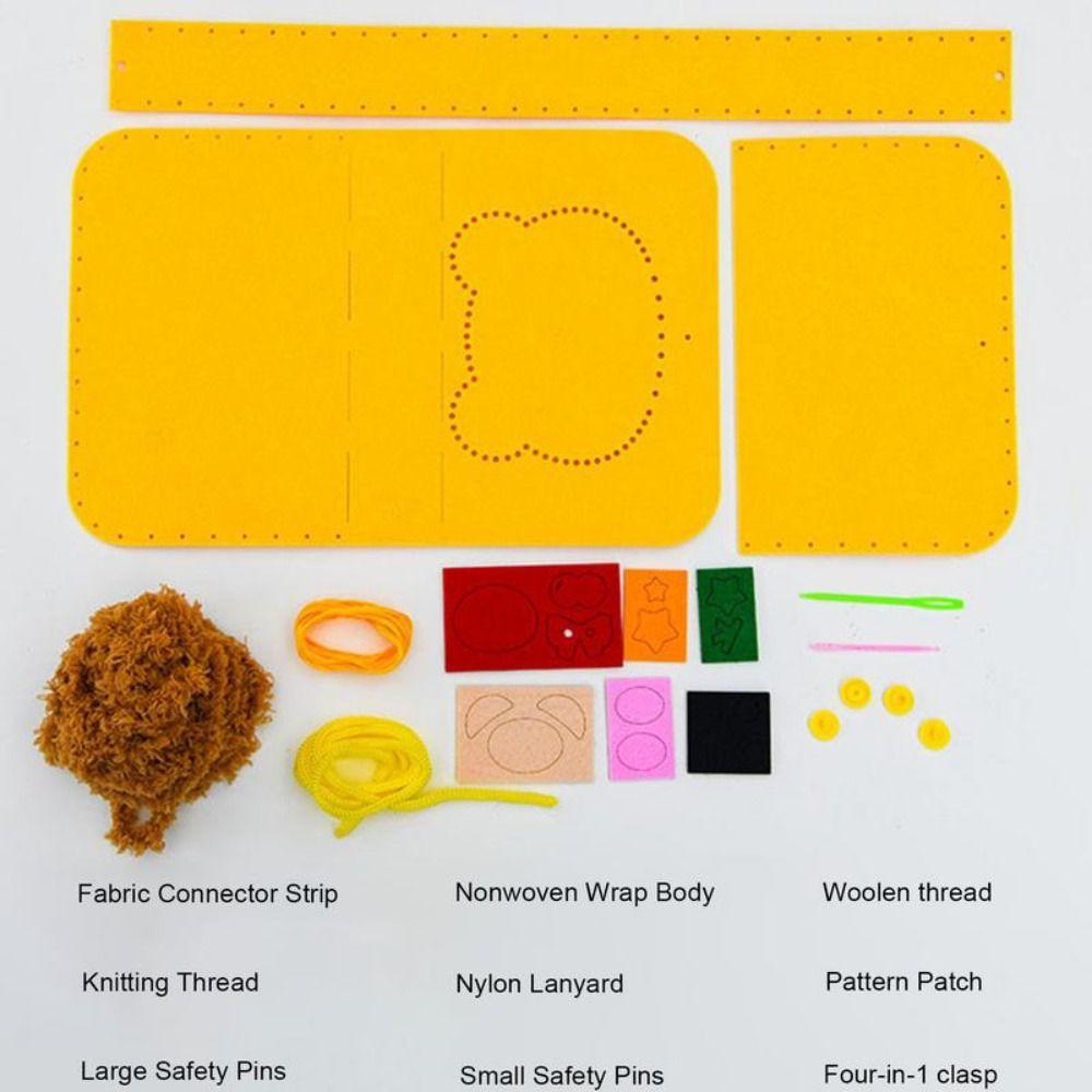 Sewing Needle and Thread Painting DIY Embroidery Set Hand Puppet Making DIY Crafts Embroidery Painting Material Bag