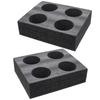 2Pcs Foam Cup Holder Tray Drink Carrier Beverage Cup Carrier Tray Multiple Holes Coffee Milk Tea Takeout Holder