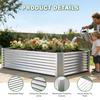 Galvanized Raised Garden Bed Kit Outdoor Patio 8x4x2ft Large Rectangular Metal Planter Boxes Deep Root Box Planter for Gardenin