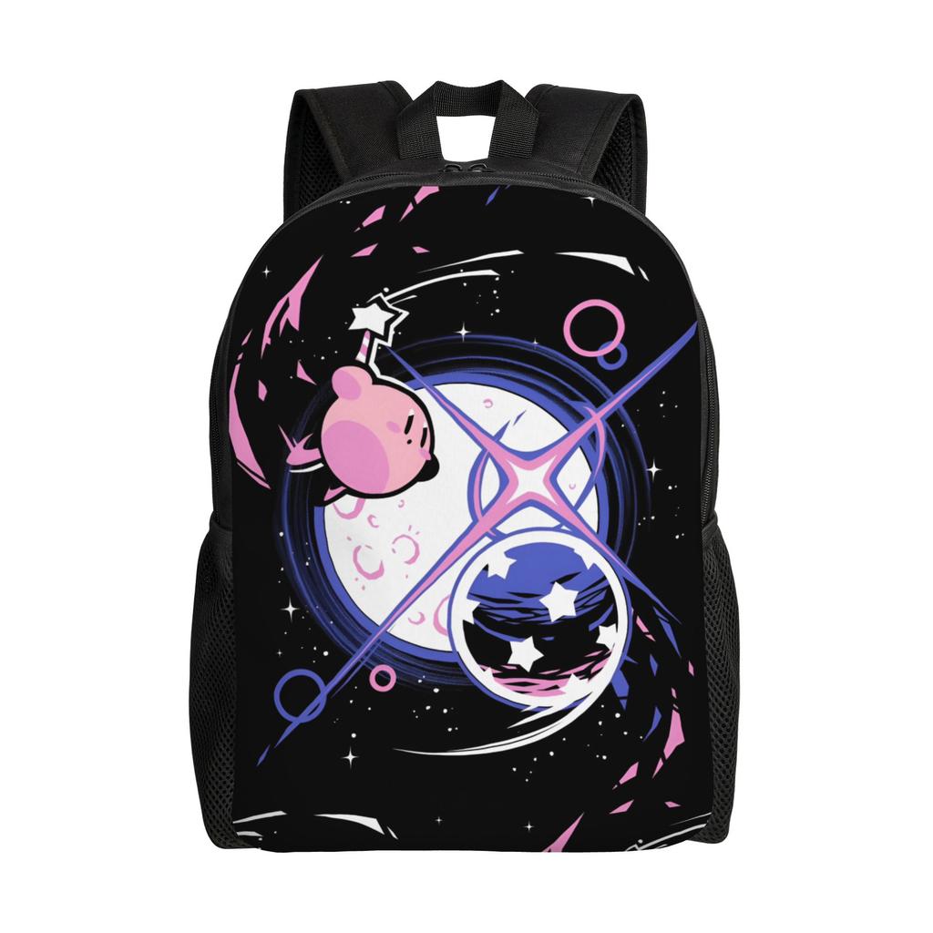 K-Kirbys Laptop-Rucksack Damen Herren Mode Buchtasche für College Schule Studenten Cartoon Tasche