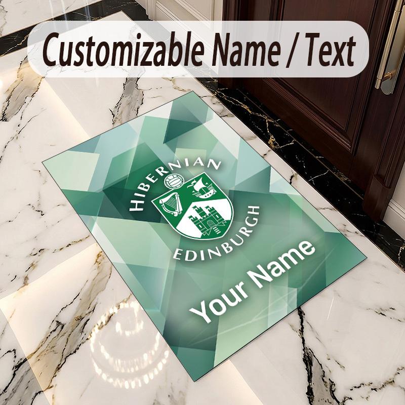 Crystal Velvet Rug Hibernian FC Print Custom Name Text Floor Mat Home Decor