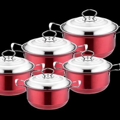 Zhishi Edelstahl 5-teiliges Kochgeschirr-Set