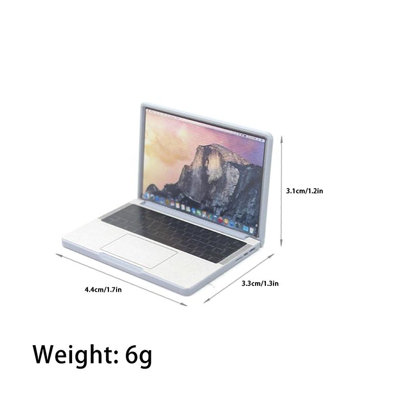 

Милая симуляция 1:12 Мини Ноутбук Кукольный Миниатюрный Сплав Поделки Кукольный Дом Украшение Для Кукольного Дома Сделай Сам Аксессуары серебряный