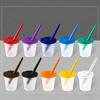 10Pcs Watercolor Brush Washing Cups with Lids Spill Prevention Plastic Paint Brush Cleaner Cup and Art Brush Set for Kid