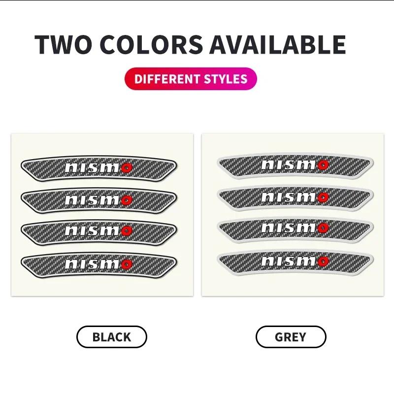 4Pc Car Rims Wheels Curved Carbon Fiber Sticker Decal For Nissan Nismo Note Armada Pulsar Pathfinder X-Trail Qashqai Accessories