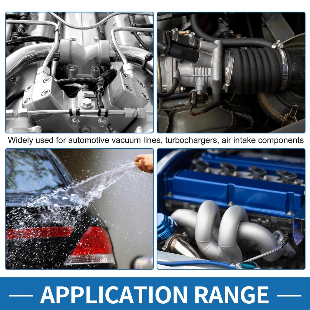 A ABSOPRO Silicone Vacuum Tube Hose for High Temperature 4FT 1/2" 12mm ID 2.5mm