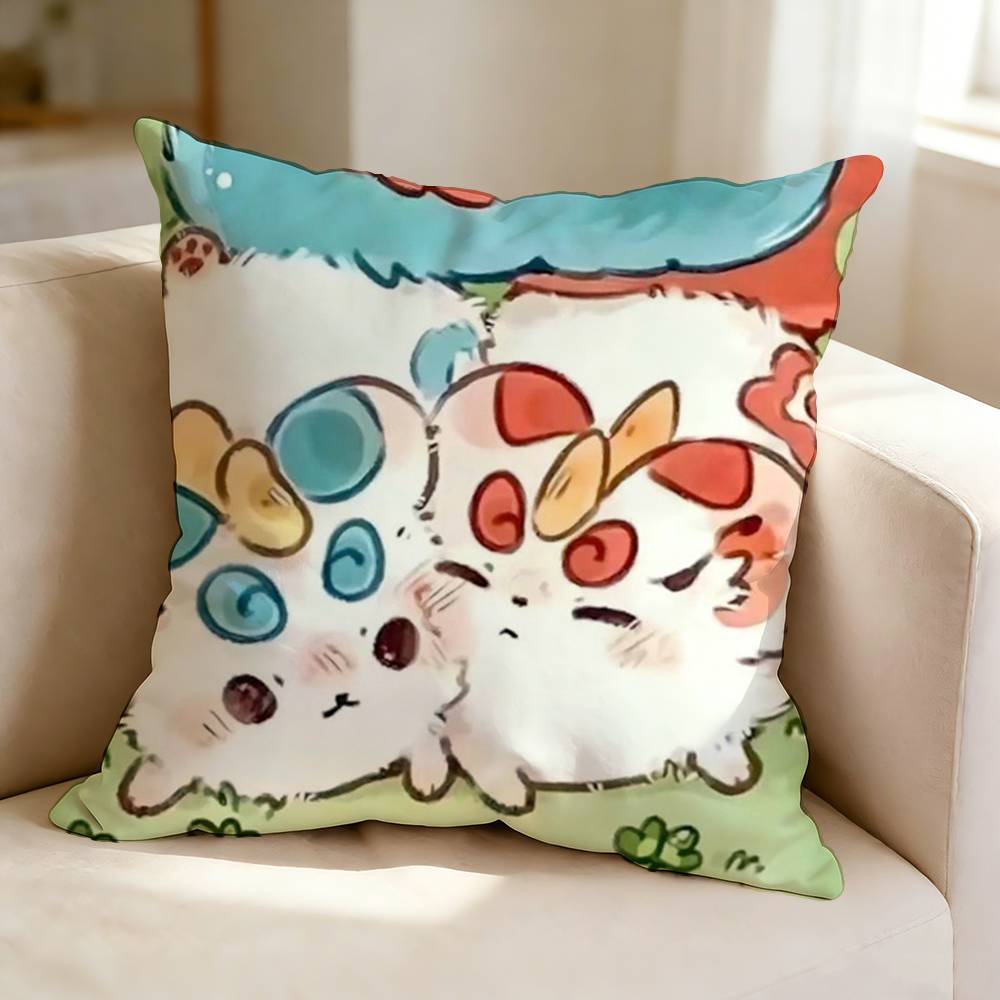 Cute Furry F-Fabulous Beasts  Square Double-Sided printed Pillow Case Bedroom Bedside Pillow Sofa Cushion Cover