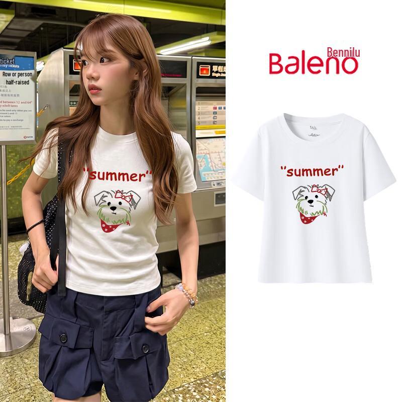 Baleno Women s Slim Fit Round Neck T-Shirt 2XL