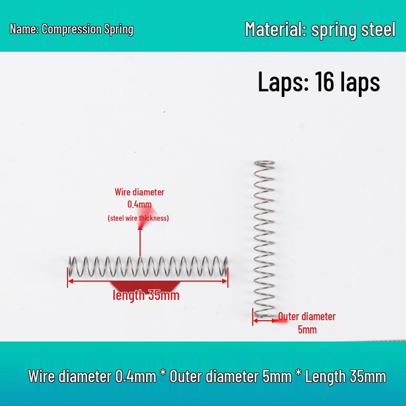Small Mechanical Compression Spring: 0.4mm Wire, 2-8mm Outer Diameter