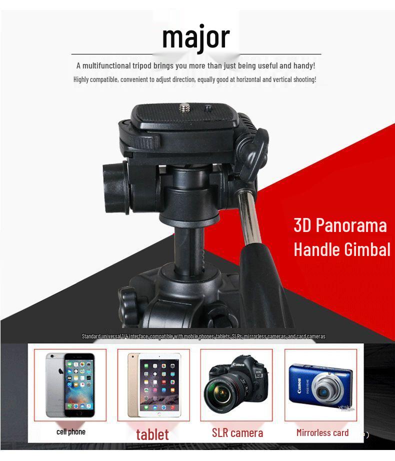 Universal Multi-Function Mobile Phone Stand with Beauty Fill Light for Live Streaming and Outdoor Use