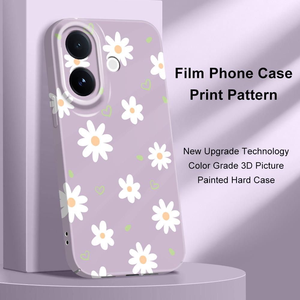 Tender Daisy Phone Case For VIVO V60 V50 V40 Lite V27 V25 V23 V23E V20 Pro 4G 5G Film Hard Cover