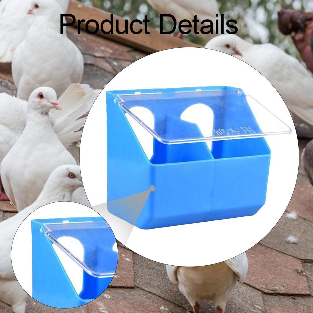 Hanging Box Pigeon Feeder Heavy Duty Two Hole Dove Bird Feeding Case Food for Canaries,