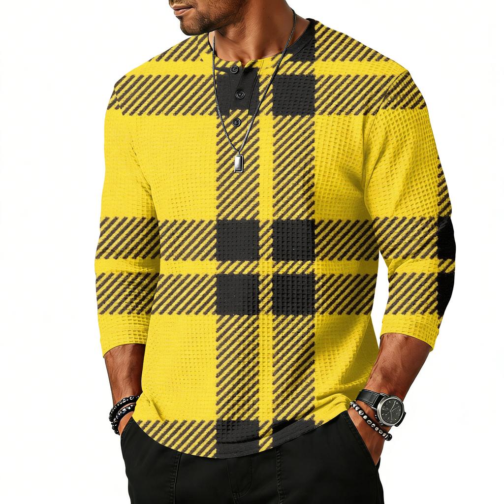 Men's Raglan Sleeve Three,quarter Sleeve Top